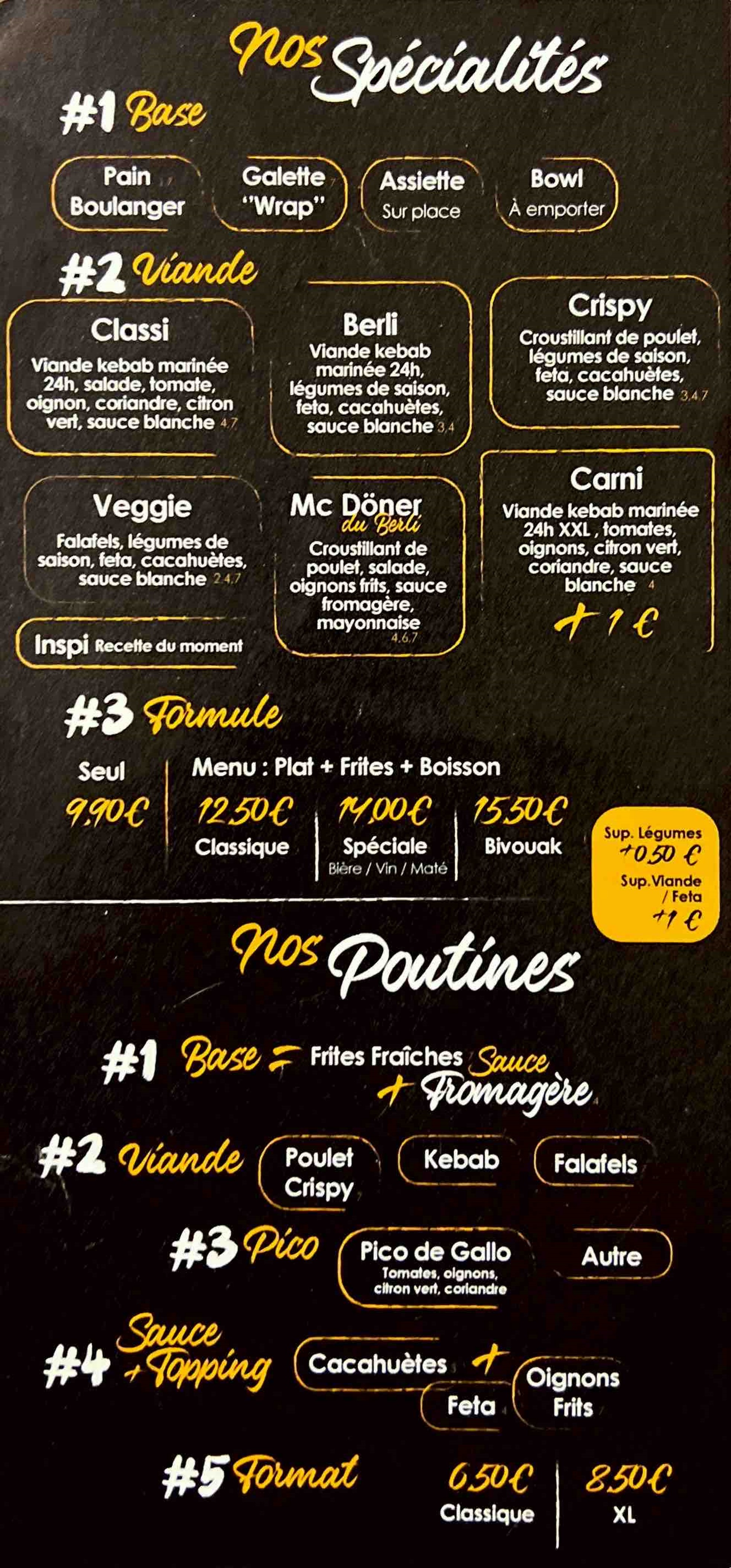 Carte Le Berli'Nyons - Verso